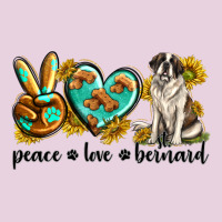 Peace Love St. Bernard Ladies Tee | Teevron