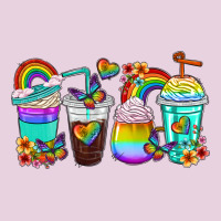 Rainbow Coffee Cups Ladies Tee | Teevron