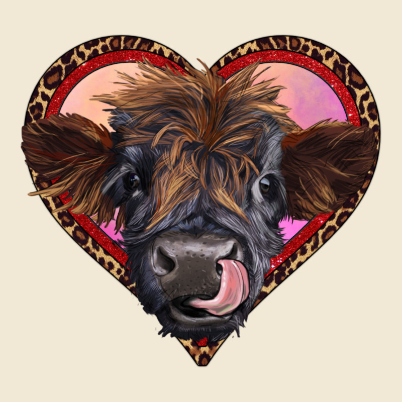 Leopard Heart Highland Calf Premium Tee by RanaPortraitStore | Teevron