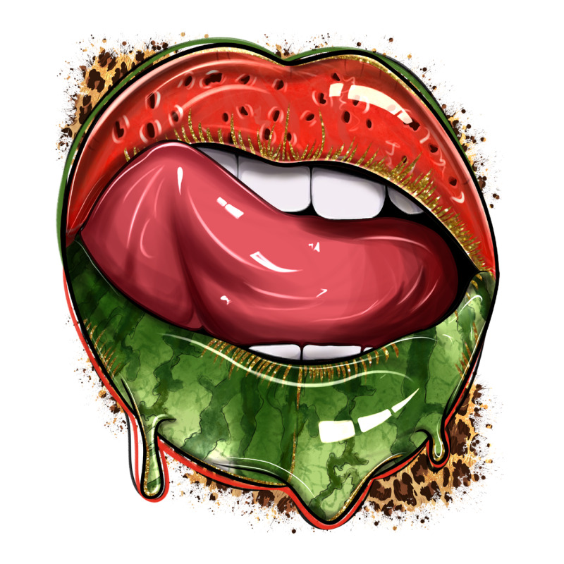 Watermelon Lips With Leopard Premium Tee by texasbilliewilder | Teevron