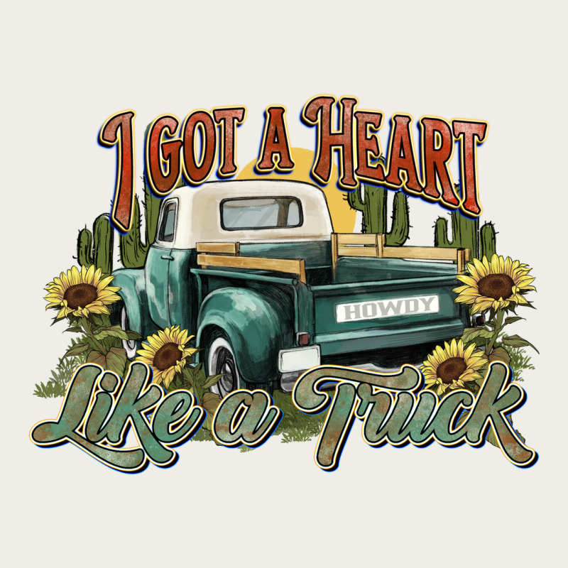 I Got A Heart Like A Truck Western Sunflower Zipper Hoodie by NancyCooperArtShop | Teevron