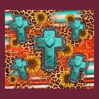 Turquoise Cross Pattern Long Sleeve Tee | Teevron