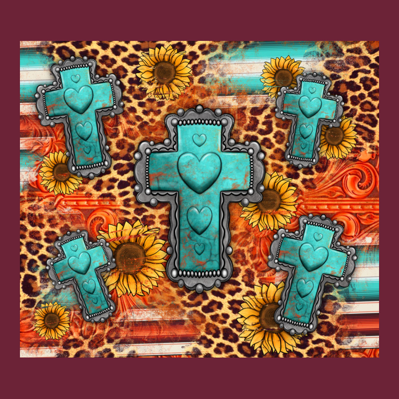 Turquoise Cross Pattern Long Sleeve Tee by Jasminsmagicworld | Teevron