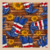America Western Boots And Sunflower Seamless Pattern Heavyweight Sweatshirt | Teevron