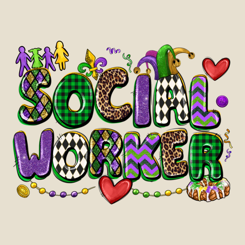 Social Worker Mardi Gras Cowgirl Urban Hoodie by CowGirlArtShop | Teevron