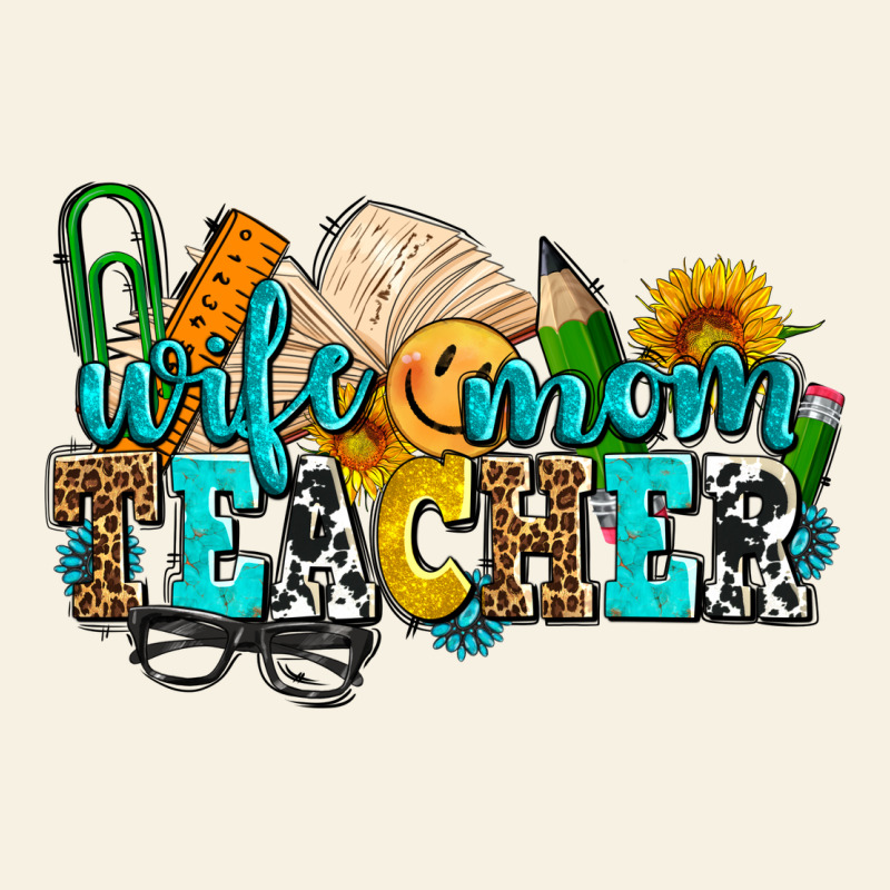 Wife Mom Teacher With Sunflowers Vintage Tee by AdoDesignShop | Teevron
