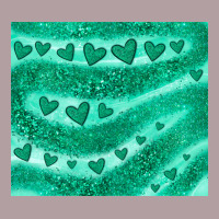 Green Glitter Heart Vintage Hoodie | Teevron