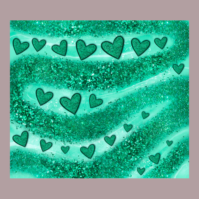Green Glitter Heart Vintage Hoodie by JahusDesignShop | Teevron