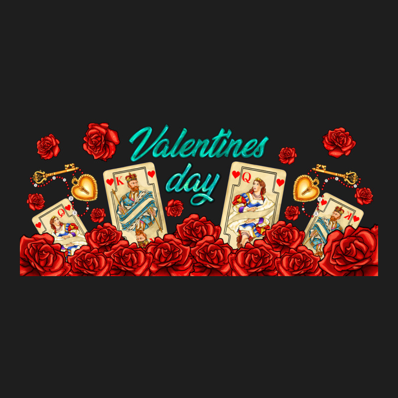 Valentines Day With Playing Cards Classic Tee by AdoDesignShop | Teevron