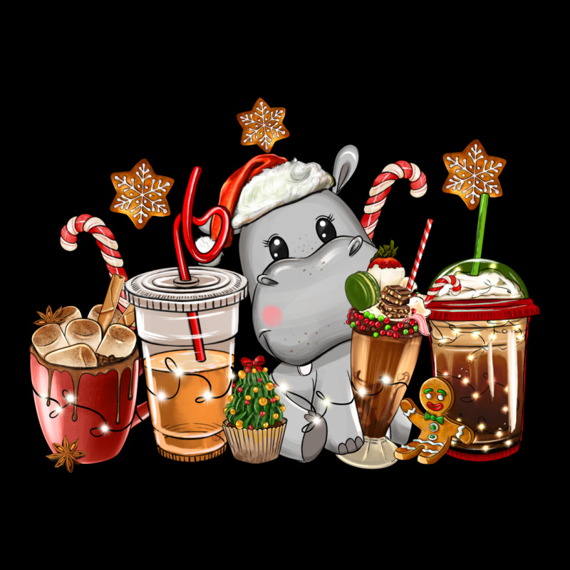 Hippopotamus Coffee Cups Christmas Urban Hoodie by CowGirlArtShop | Teevron