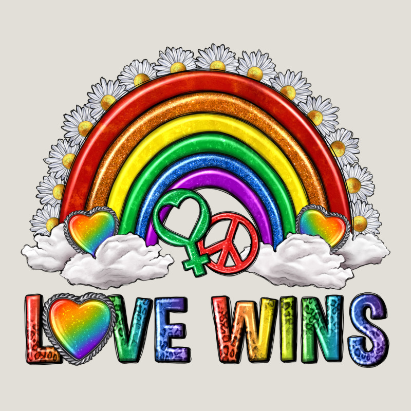 Love Wins With Daisy And Heart Heavy Core Tee by texasbilliewilder | Teevron