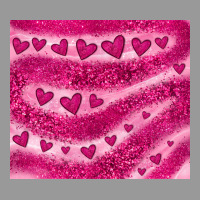 Pink Glitter Heart Vintage Hoodie | Teevron
