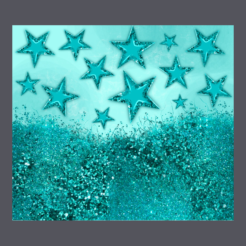Turquoise Glitter Star Vintage Hoodie by JahusDesignShop | Teevron