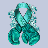 Teal Ribbon With Boxing Gloves Long Sleeve Tee | Teevron