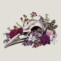 Boho Floral Raven Skull Heavy Core Tee | Teevron