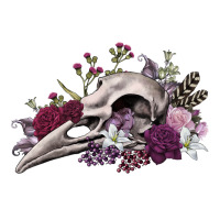 Boho floral raven skull | Teevron