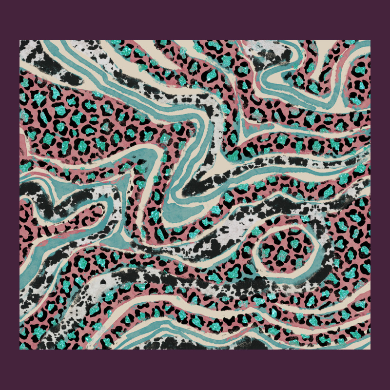 Pink And Turquoise Cowhide And Leopard Premium Tee by RanaPortraitStore | Teevron