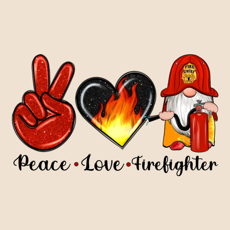 Peace Love Firefighter Urban Heavy Tee by Artiststas | Teevron