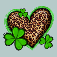 St Patricks Day Leopard Heart With Shamrocks Heavy Core Tee | Teevron