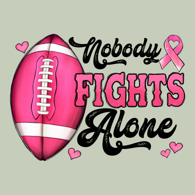 Nobody Fights Alone Pink Football Breast Cancer Awareness Long Sleeve Tee by Jasminsmagicworld | Teevron