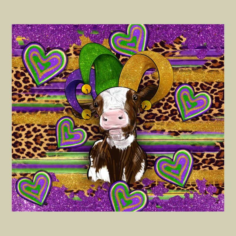 Mardi Gras Cow Heavy Core Tee by Artiststas | Teevron