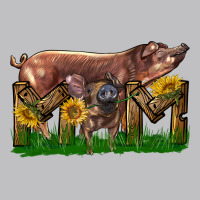 Western Mom With Duroc Pig And Baby Pig Long Sleeve Tee | Teevron