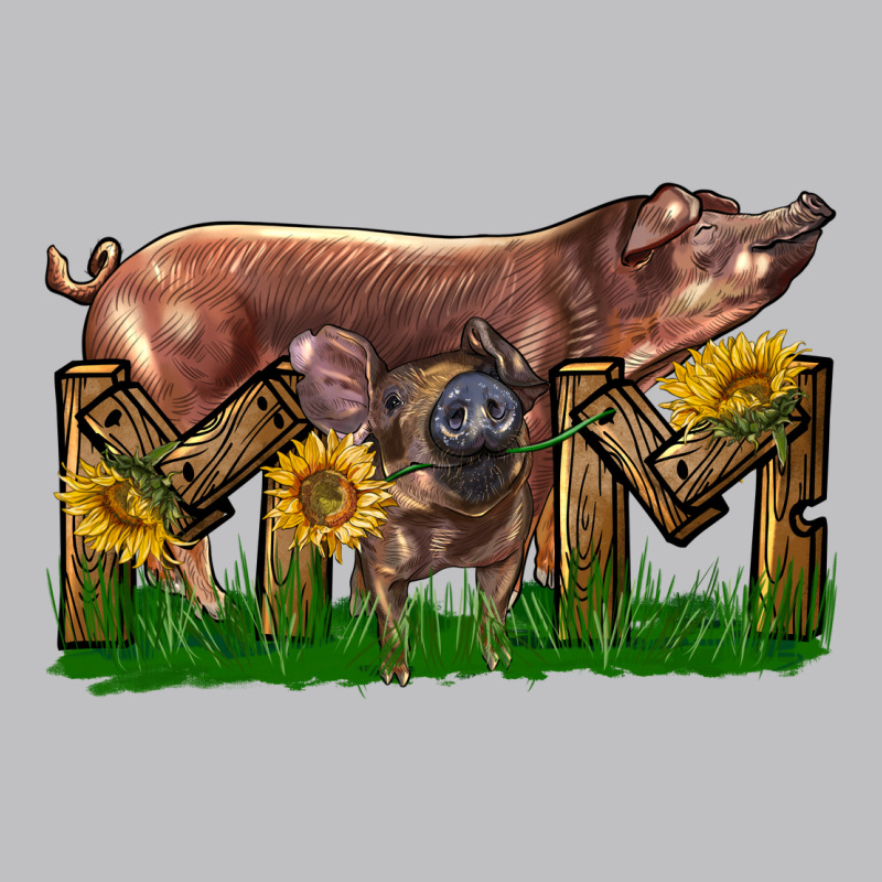 Western Mom With Duroc Pig And Baby Pig Long Sleeve Tee by LillyAllenDesigns | Teevron