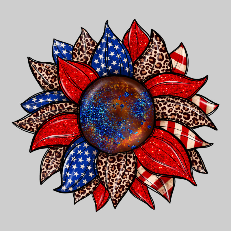 American Flag Leopard Sunflower Premium Tee by Zillion Design Studio | Teevron
