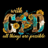With God All Things Are Possible With Cross Ladies Tee | Teevron