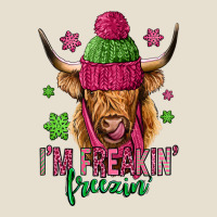 I'm Freakin Freezin Pink Christmas Long Haired Cow Urban Heavy Tee | Teevron