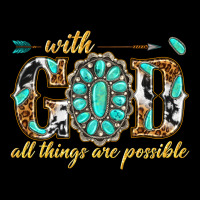 With God All Things Are Possible With Gemstone Ladies Tee | Teevron