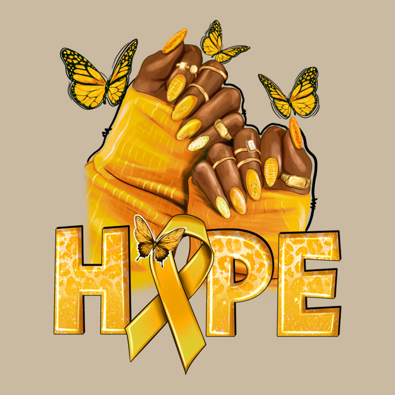 Hope Yellowribbonchildhood Cancer Nails Long Sleeve Tee by NancyCooperArtShop | Teevron