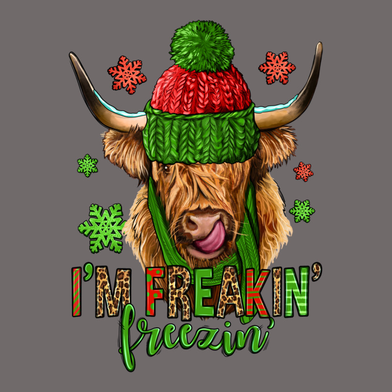 I'm Freakin Freezin Christmas Long Haired Cow Urban Heavy Tee by Jasminsmagicworld | Teevron