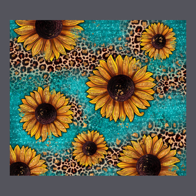 Sunflower Turquoise Glitter Vintage Hoodie by JahusDesignShop | Teevron