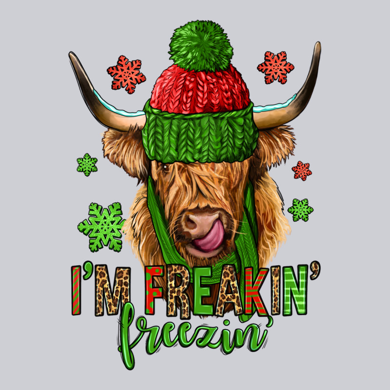 I'm Freakin Freezin Christmas Long Haired Cow Heavyweight Sweatshirt by Jasminsmagicworld | Teevron