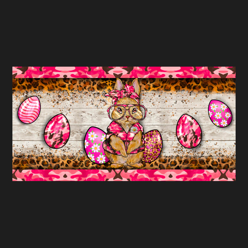 Pink Camouflage Egg Hunter Bunny   License Plate Classic Tee by BarkalooDesign | Teevron