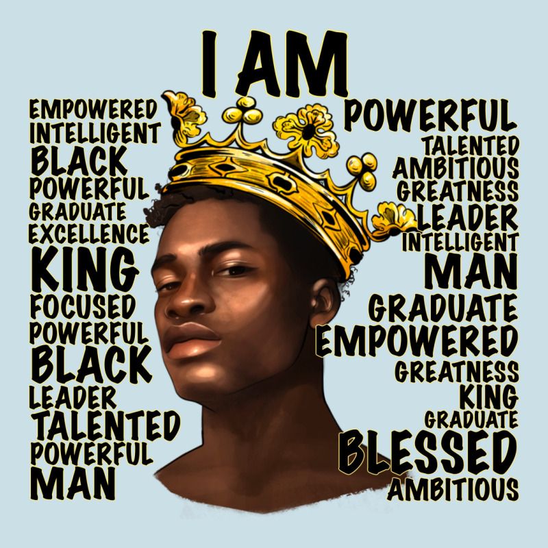 Afro Man Black King I Am Ladies Tee by texasbilliewilder | Teevron
