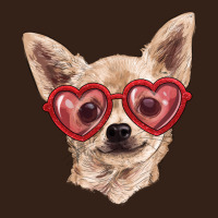 Chihuahua Dog With Love Glasses Heavy Core Tee | Teevron