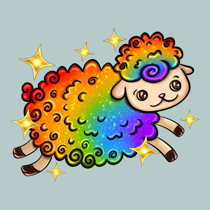 Rainbow Sheep With Star Heavy Core Tee by texasbilliewilder | Teevron