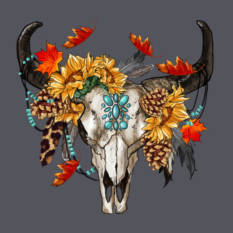 Fall Bull Skull Vintage Hoodie by RanaPortraitStore | Teevron