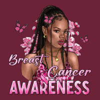 Breast Cancer Awareness Afro Woman Long Sleeve Tee | Teevron