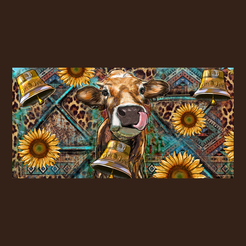 Cow With Aztec Leopard And Sunflower Heavy Core Tee by RanaPortraitStore | Teevron