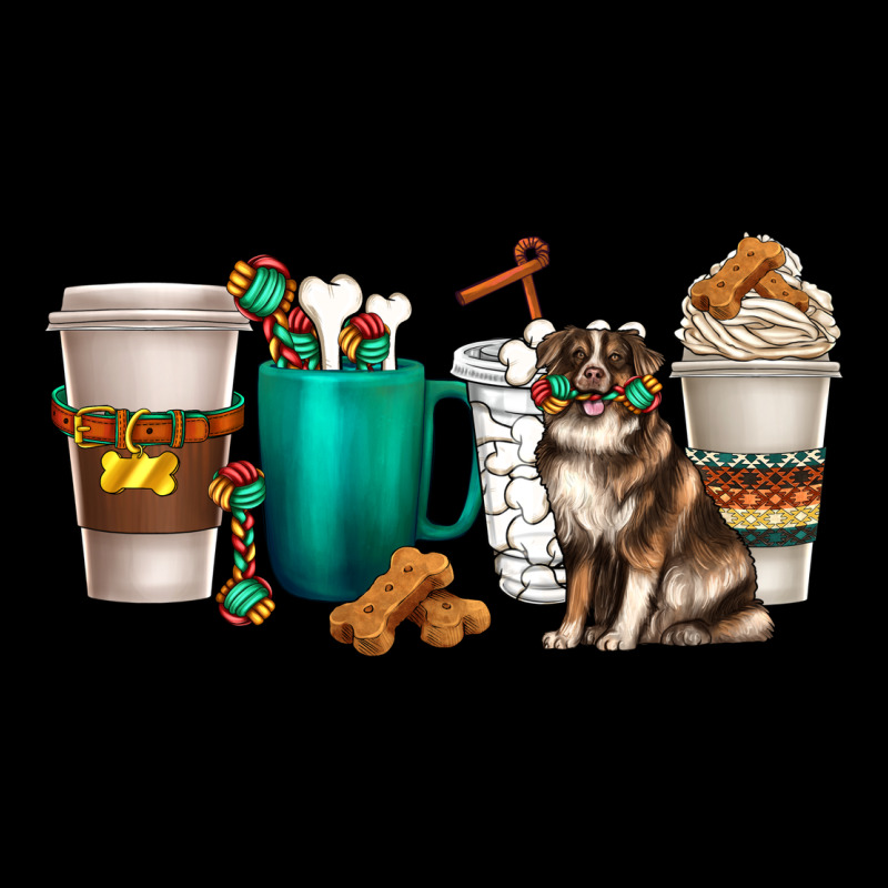 Australian Shepherd Dog Coffee Cups Ladies Tee by texasbilliewilder | Teevron
