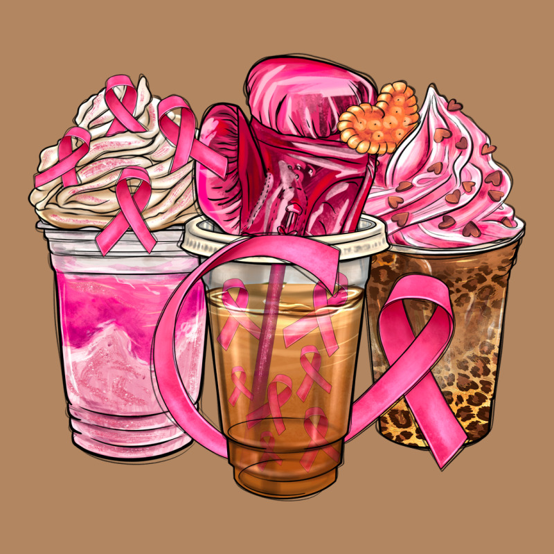 Breast Cancer Coffee Cups Long Sleeve Tee by NancyCooperArtShop | Teevron