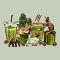 Bear Coffee Cups Ladies Tee | Teevron
