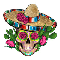 Mexican Skull Sombrero Roses Cactus Serape Premium Sweatshirt | Teevron
