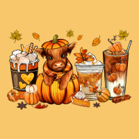 Fall Autumn Cow Pumpkin Coffee Cups Vintage Hoodie | Teevron