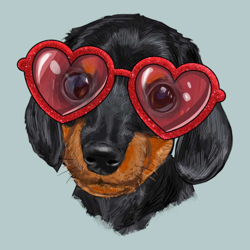 Dachshund With Love Glasses Heavy Core Tee by RanaPortraitStore | Teevron