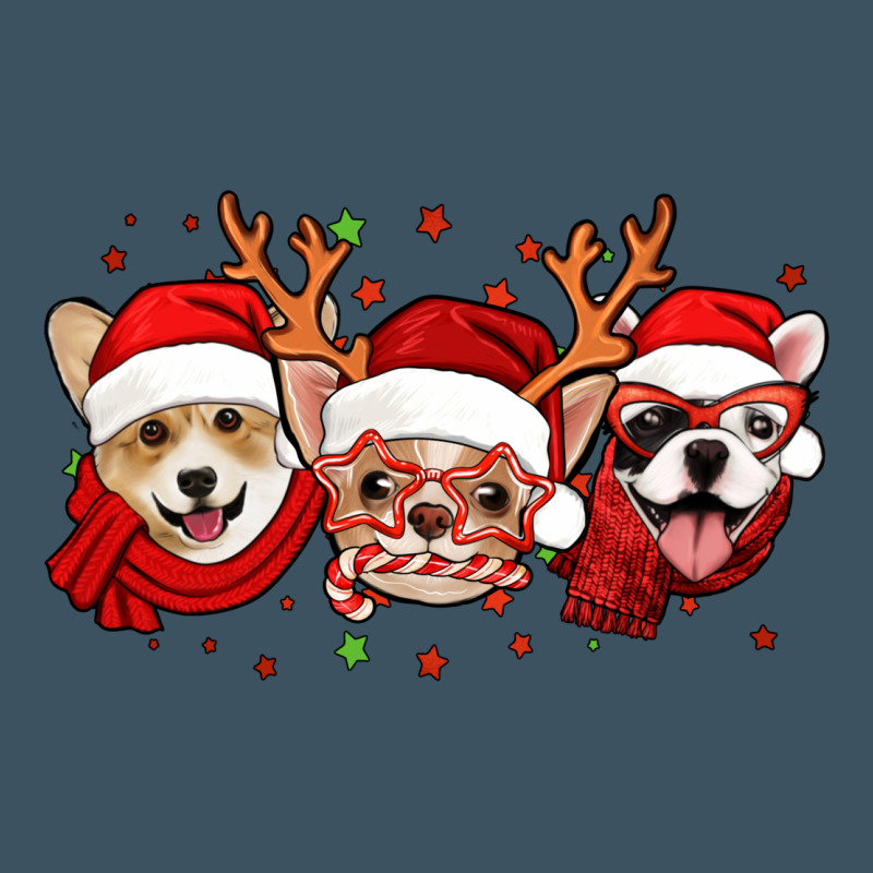 Christmas Dogs Corgi Chihuahua Frenchie Urban Heavy Tee by Jasminsmagicworld | Teevron