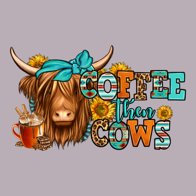 Coffee Then Cows Longhaired Cow Vintage Tee by Jasminsmagicworld | Teevron